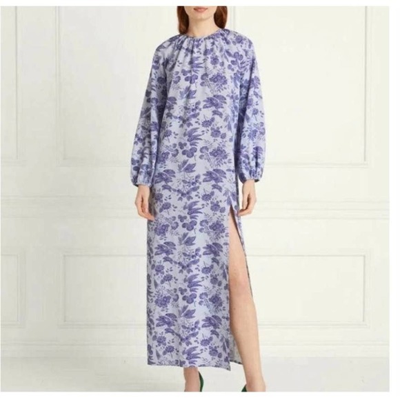 Hill House the Simone Dress Lilac Tonal Floral print size M NWT